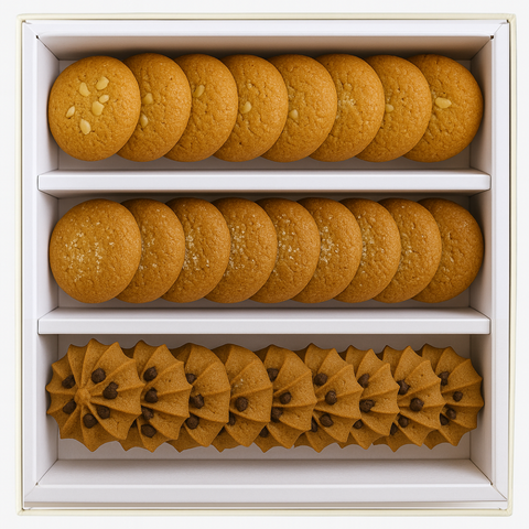 Cookie Gift Box – Oats, Coconut & Choco Chip Cookies (8 Pcs Each)