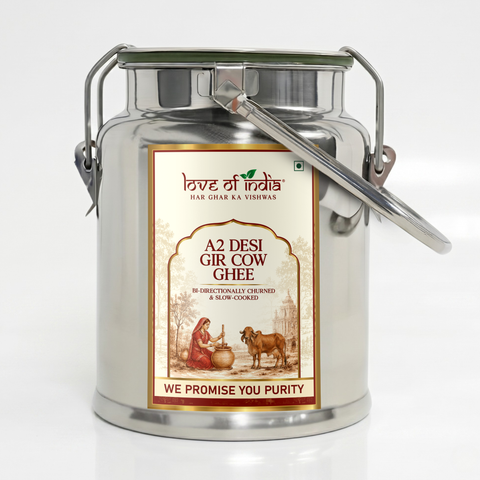 A2 Gir Cow Ghee – Bilona Method | Gujarat Sourced | 30 Litres of Milk, 1 Litre of Ghee