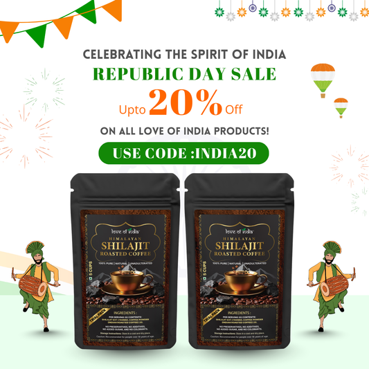 Himalayan Shilajit Roasted Premium Coffee Pack of 2 (10g each) | 10 cups