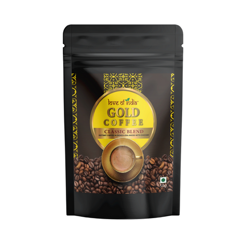 Love of India Gold Coffee – Classic Blend | Instant Coffee 50gm