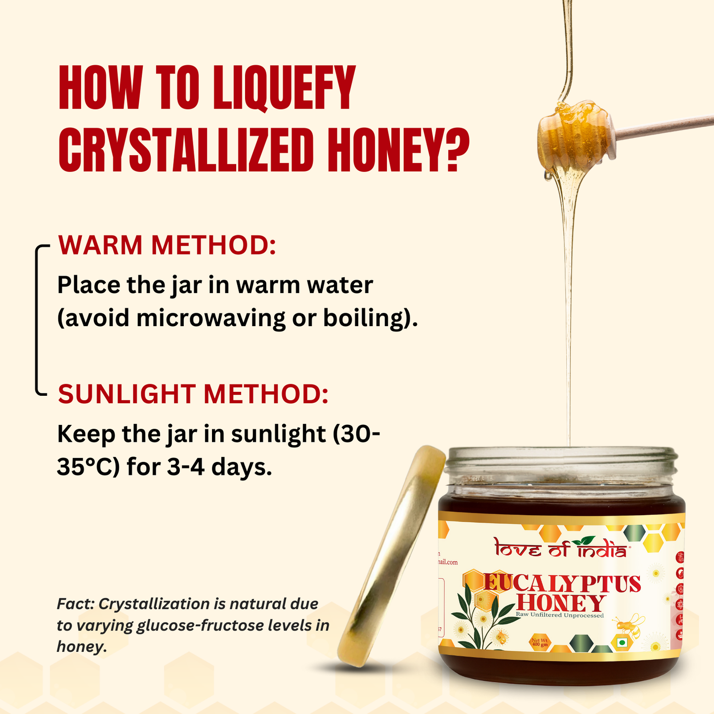 Eucalyptus Honey 400g | 100% Pure – Soothes Sore Throat & Supports Lungs
