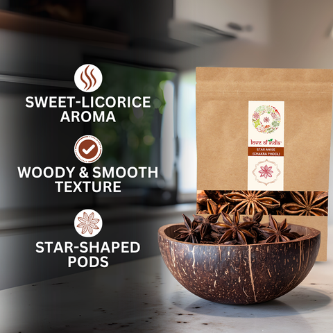 Organically Grown Star Anise (Chakra Phool) | Premium Export Quality and Natural Flavor