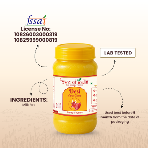 Desi Cow Ghee Traditionally Crafted for Everyday Nourishment | 1000ml