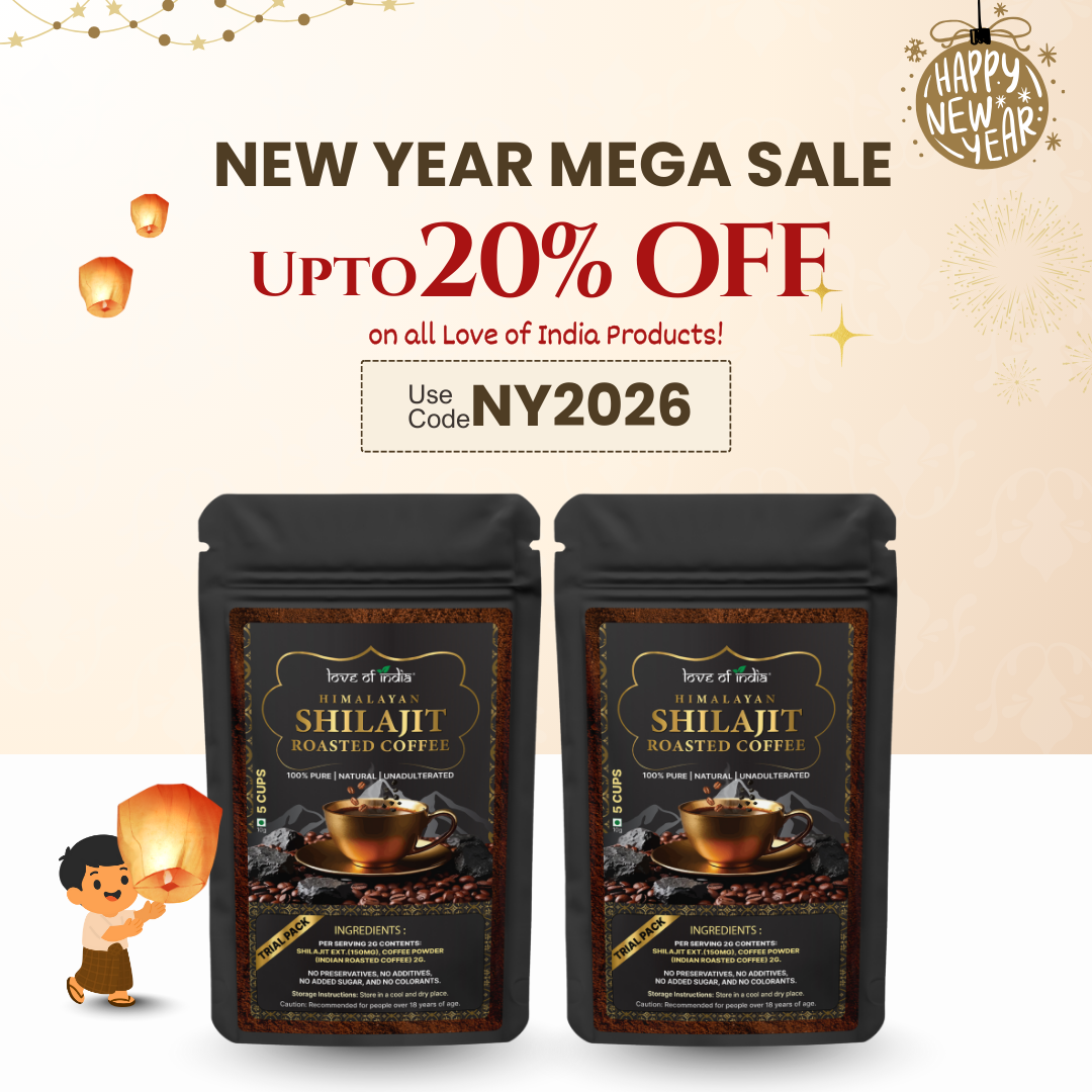 Himalayan Shilajit Roasted Premium Coffee Pack of 2 (10g each) | 10 cups