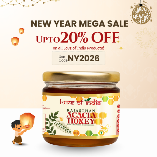 Rajasthan Acacia Honey 400g | 100% Pure– Light, Floral & Energy-Boosting