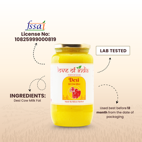 Desi Vedic Gir Cow Ghee made by Bilona method