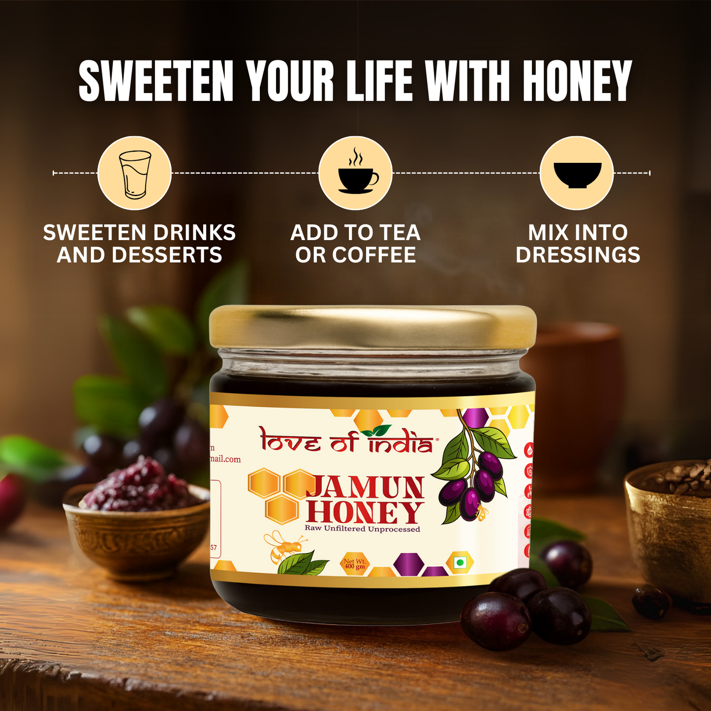 Jamun Honey 400g | 100% Pure – Supports Blood Sugar Balance