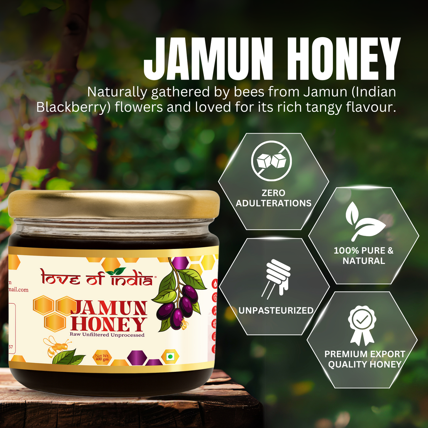 Jamun Honey 400g | 100% Pure – Supports Blood Sugar Balance