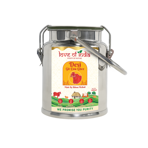 A2 Gir Cow Ghee – Bilona Method | Gujarat Sourced | 30 Litres of Milk, 1 Litre of Ghee