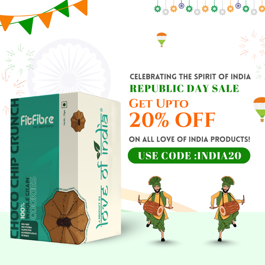 Choco Chip Crunch Cookies | Gluten Free | No Maida | High Protein Snack - 75gm