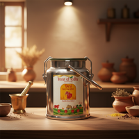 Desi Vedic Gir Cow Ghee made by Bilona method | 5 Liter Desi Ghee Steel Can (Dolchi)