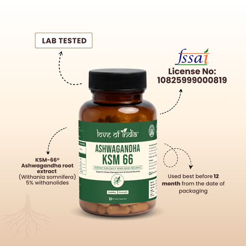 Ashwagandha KSM-66 (60 Veg Capsules)