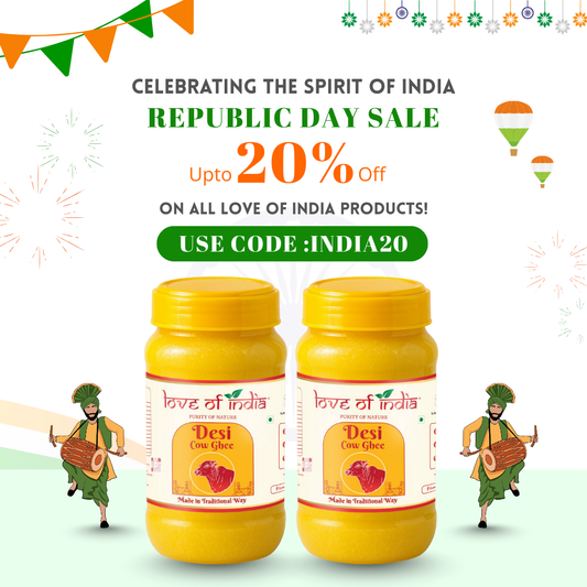 Desi Cow Ghee made by Traditional Method | Pack of 2 (2000ml)