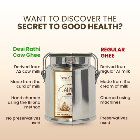 Desi Vedic Rathi Cow Ghee made by Bilona method | 5 Liter Desi Ghee Streel Can (Dolchi)