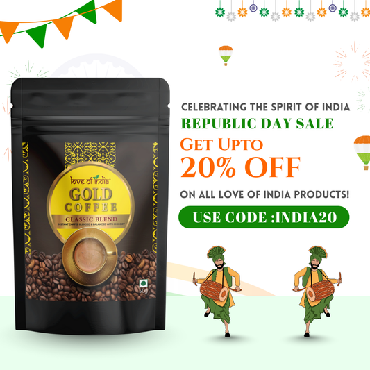 Love of India Gold Coffee – Classic Blend | Instant Coffee 50gm