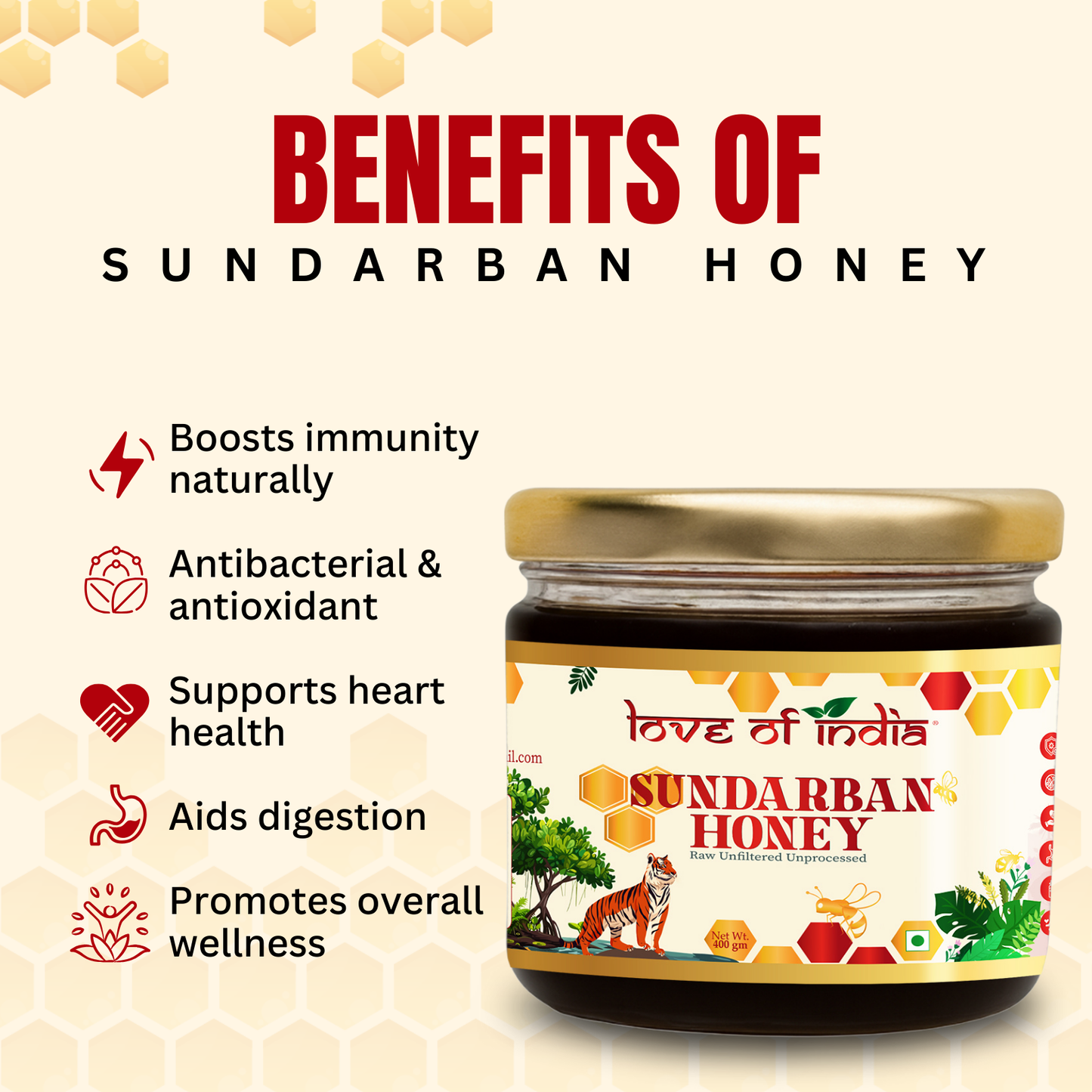 Sundarban Honey 400g | 100% Pure – Wild Forest Nectar for Immunity