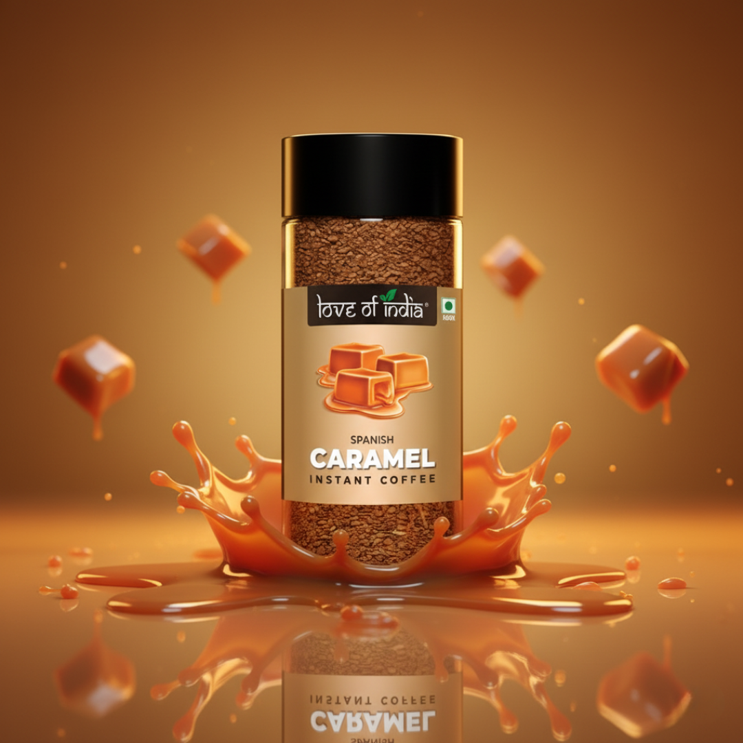 Premium Flavoured Instant Gourmet Coffee 60g - Caramel