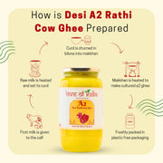 A2 Desi Vedic Rathi Cow Ghee 500ml with FREE Forest Honey 500gm