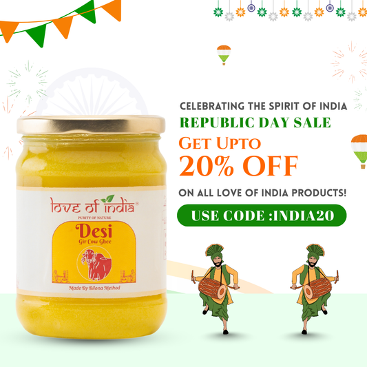 Love of India Desi Vedic Gir Cow Ghee made by Bilona method 500ml