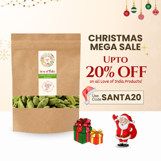 Organically Grown Green Cardamom (Elaichi) 7mm+ | Kerala (Idduki) | Premium Export Quality