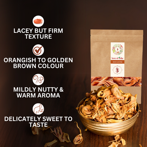 Organically Grown Mace (Javitri) Full Flower | Kerala (Idduki) -10gm | Premium Export Quality and Natural Flavor