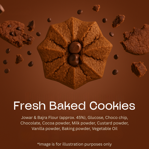 Choco Chip Crunch Cookies | Gluten Free | No Maida | High Protein Snack - 75gm