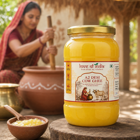 A2 Desi Cow Ghee – Bilona Method | Bi-Directionally Churned & Slow-Cooked