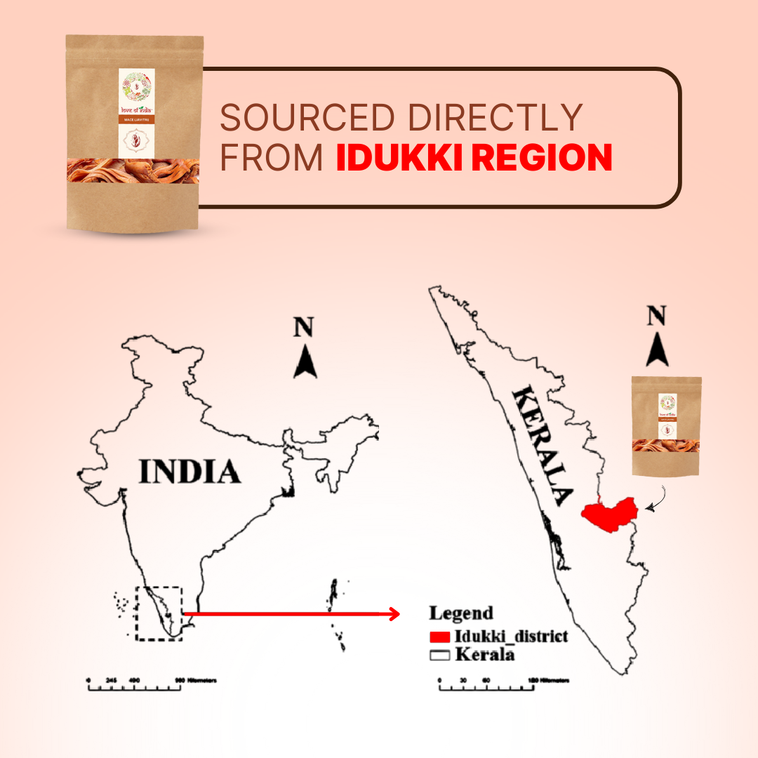 Organically Grown Mace (Javitri) Full Flower | Kerala (Idduki) -10gm | Premium Export Quality and Natural Flavor