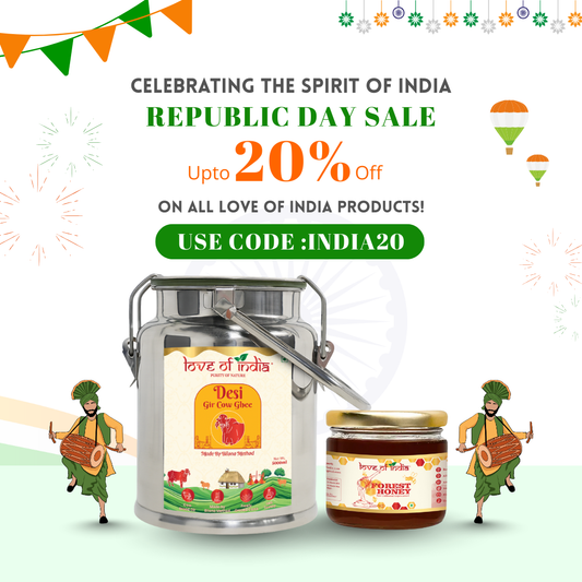 5 Liter Desi Vedic Gir Cow Ghee Steel Can (Dolchi) made by Bilona method