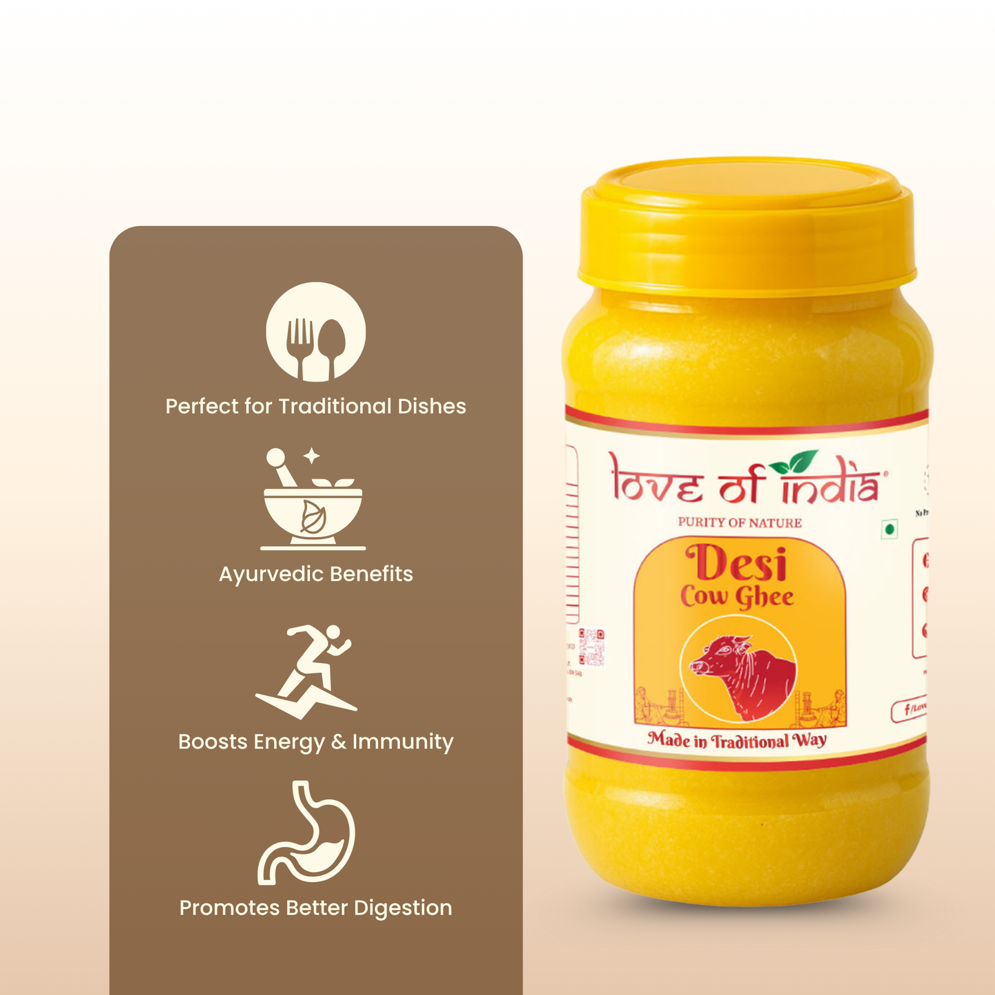 Desi Cow Ghee made by Traditional Method | 1000ml