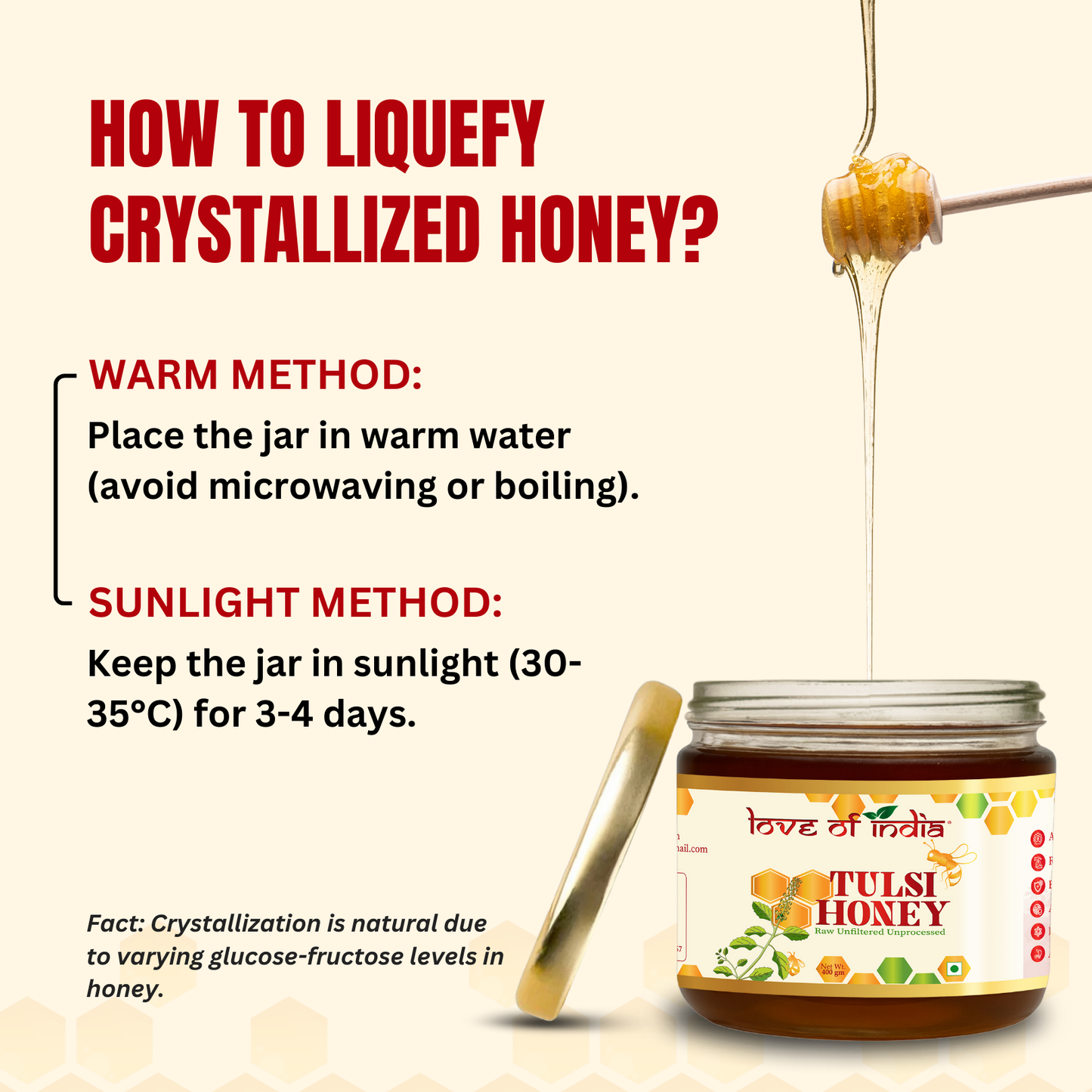 Tulsi Honey 400g | 100% Pure – Manages Stress & Boosts Immunity