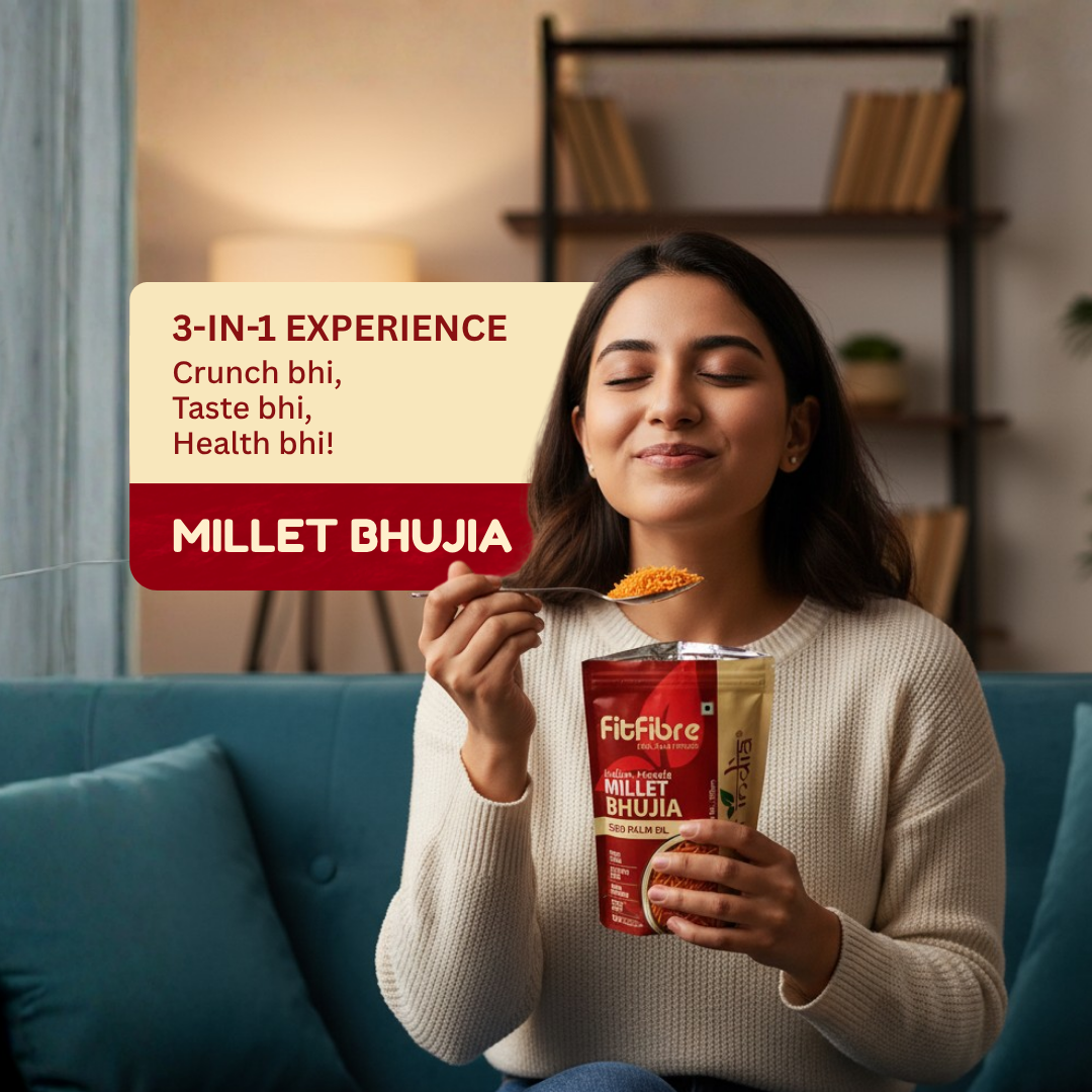 FitFibre Indian Masala Millet Bhujia – Healthy Twist to Your Favourite Snack