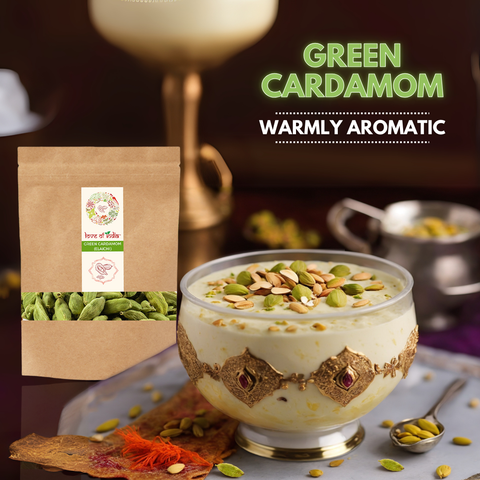 Organically Grown Green Cardamom (Elaichi) 7mm+ | Kerala (Idduki) | Premium Export Quality