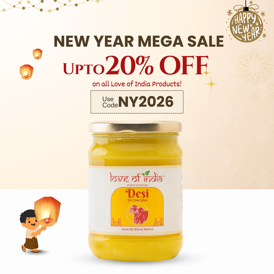 Love of India Desi Vedic Gir Cow Ghee made by Bilona method 500ml