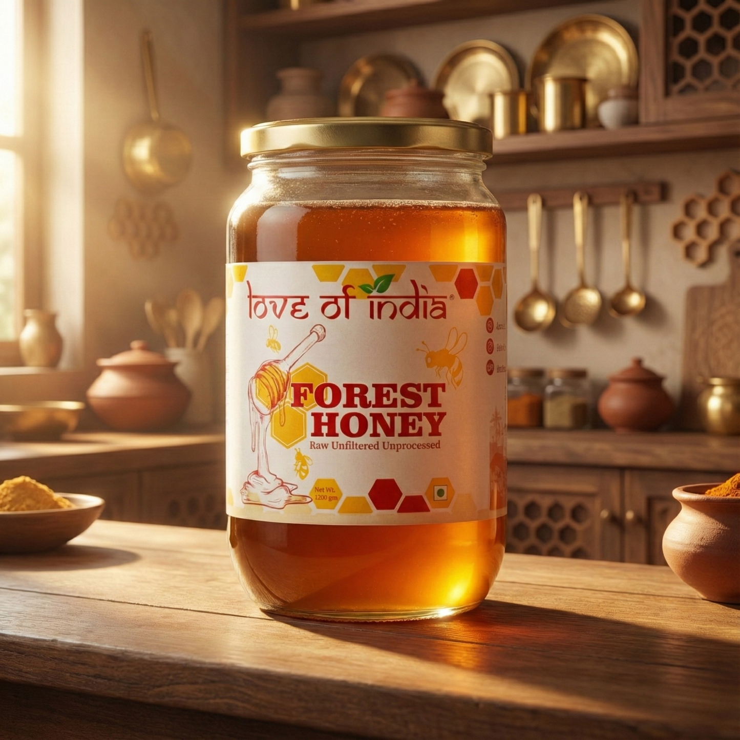Forest Honey (Raw, Unfiltered, Unprocessed & Non-Pasteurised) 1200GM