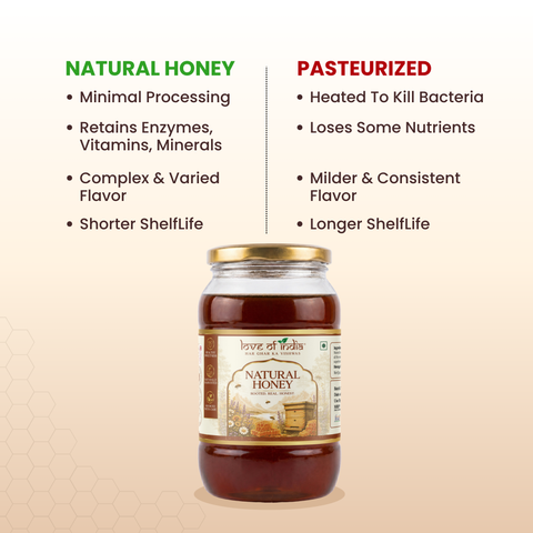 Natural Honey (Raw, Unfiltered, Unprocessed & Non-Pasteurised)