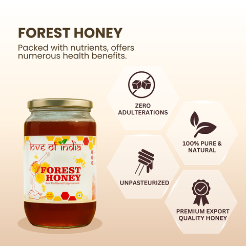 Forest Honey (Raw, Unfiltered, Unprocessed & Non-Pasteurised)