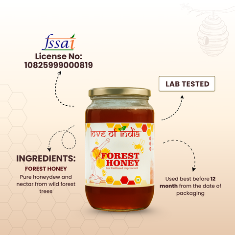 Forest Honey (Raw, Unfiltered, Unprocessed & Non-Pasteurised)