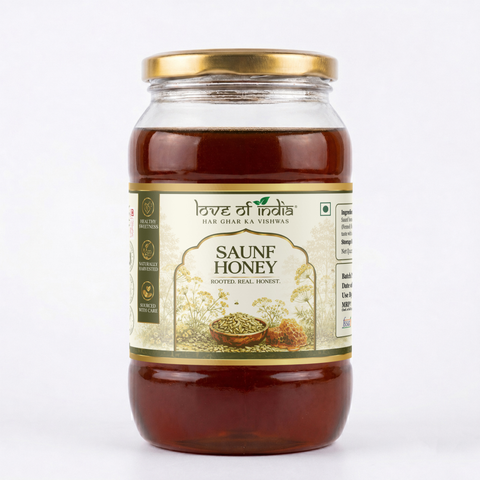 Saunf Honey (Fennel Raw Honey, Unfiltered, Unprocessed & Non-Pasteurised)