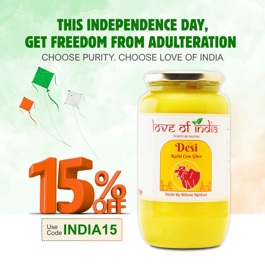 Love of India Desi Vedic Rathi Cow Ghee made by Bilona method