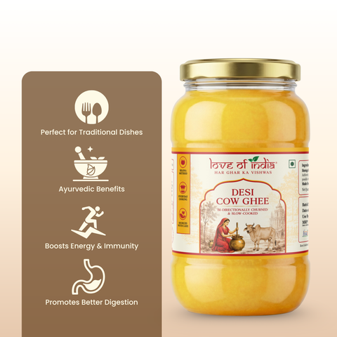 A2 Desi Cow Ghee – Bilona Method | Bi-Directionally Churned & Slow-Cooked