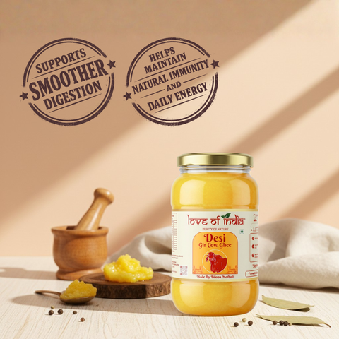 A2 Gir Cow Ghee – Bilona Method | Gujarat Sourced | 30 Litres of Milk, 1 Litre of Ghee