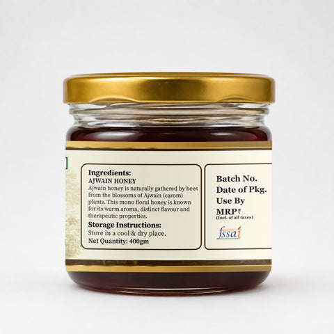 Ajwain Honey 400g | 100% Pure – Aids Digestion & Relieves Cough