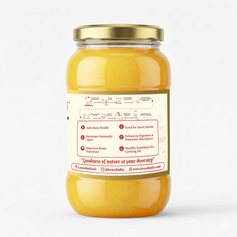 A2 Gir Cow Ghee – Bilona Method | Gujarat Sourced | 30 Litres of Milk, 1 Litre of Ghee