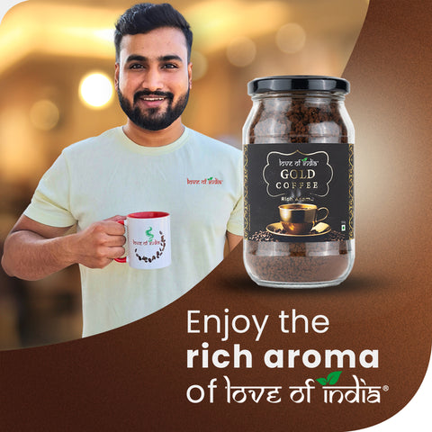 Love of India Gold Coffee - Rich Aroma | Instant Coffee