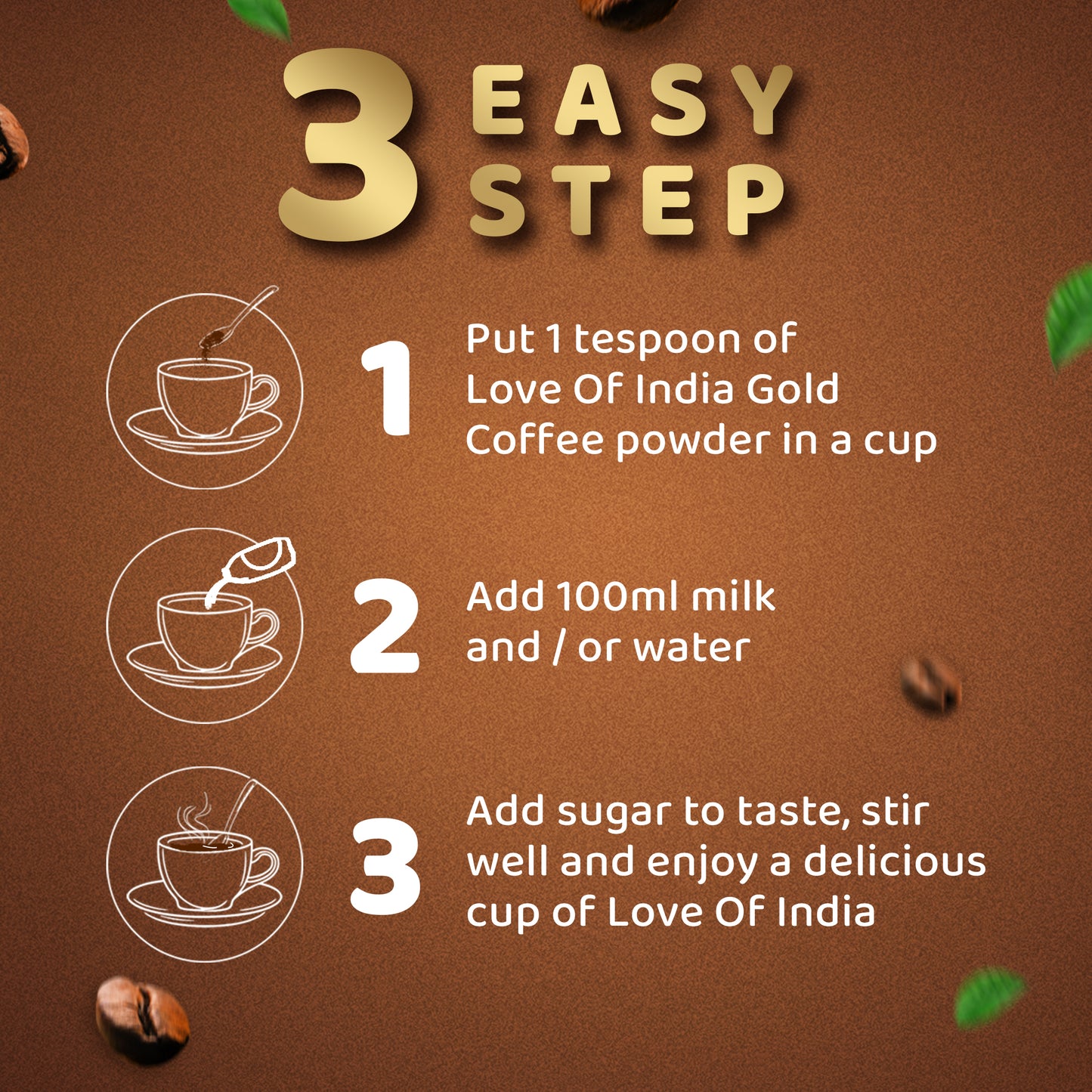 Love of India Gold Coffee | Made by Indian coffee beans