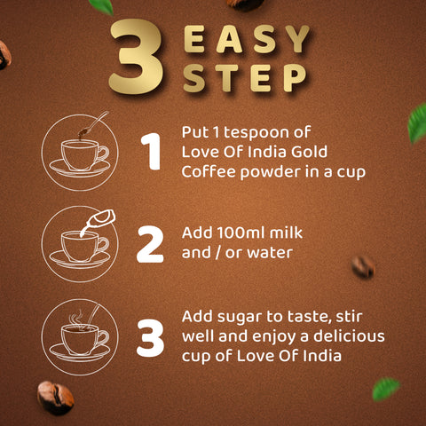 Love of India Gold Coffee - Rich Aroma | Instant Coffee