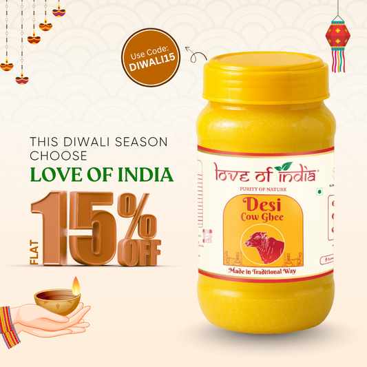 Love of India Desi Cow Ghee made by Traditional Method | 1000ml