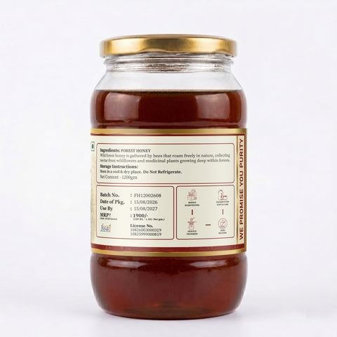 Forest Honey (Raw, Unfiltered, Unprocessed & Non-Pasteurised) 1200GM