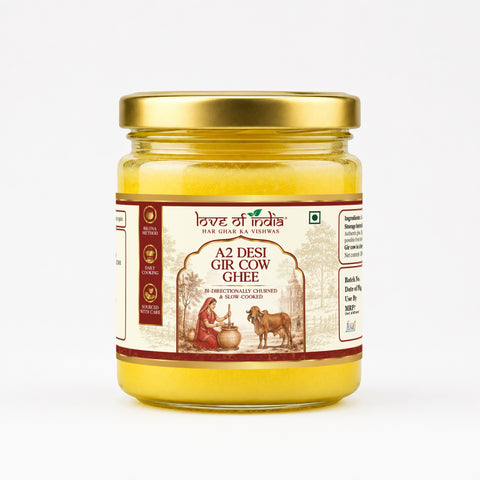 A2 Gir Cow Ghee – Bilona Method | Gujarat Sourced | 30 Litres of Milk, 1 Litre of Ghee